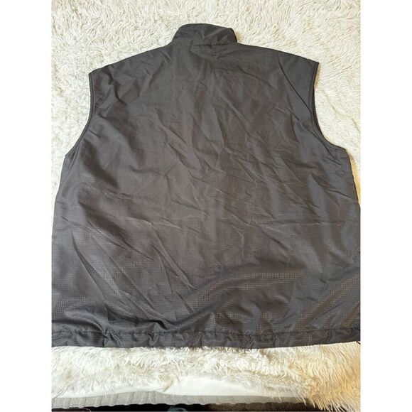 Men sleeveless black waterproof full zip pullover vest L - Picture 2 of 5